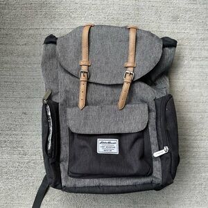 Eddie Bauer First Adventure Diaper Bag Black & Gray
